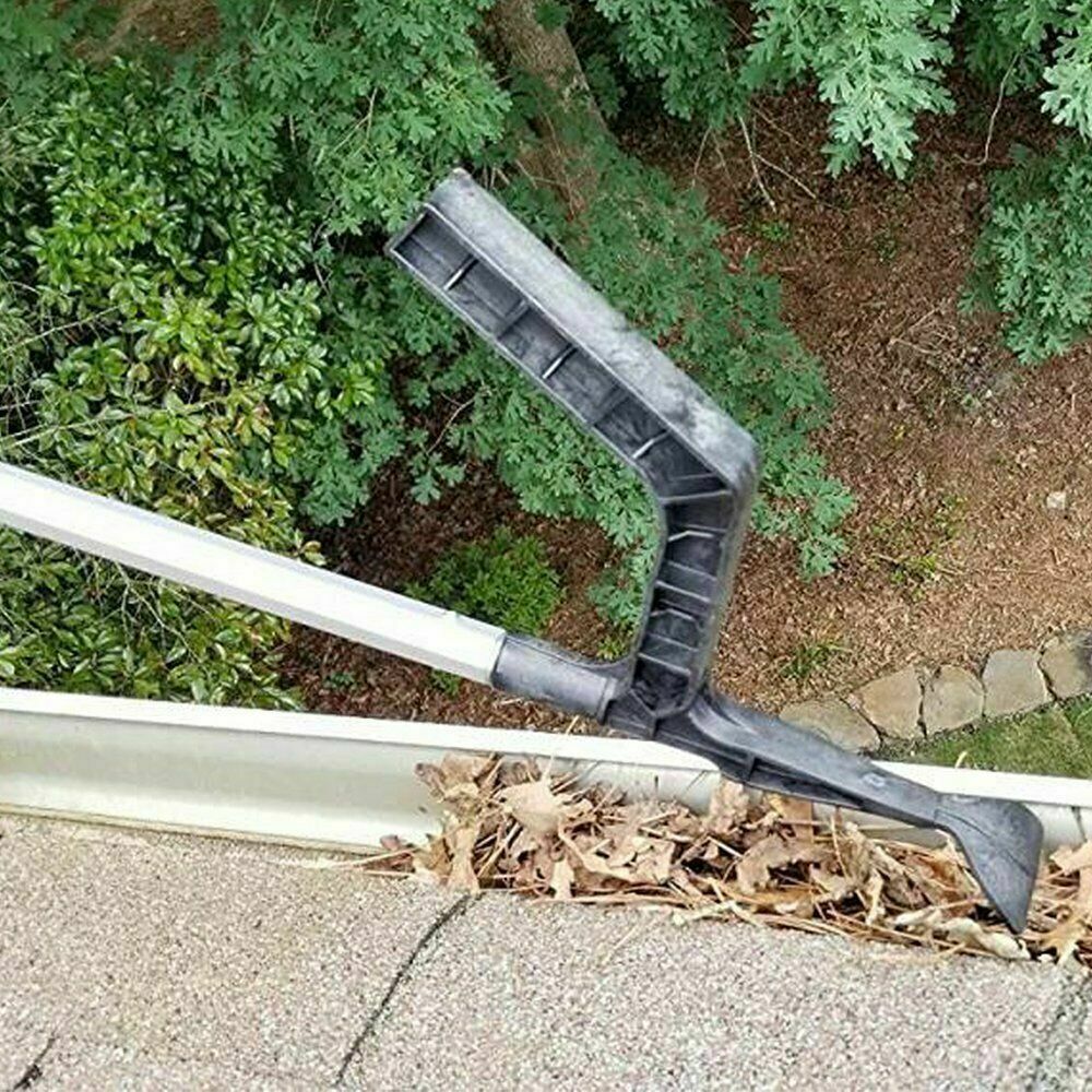 Offer Gutter Roof Cleaning Tool Hook Shovel Scoop Leaves Dirt Remove Home Cleaner