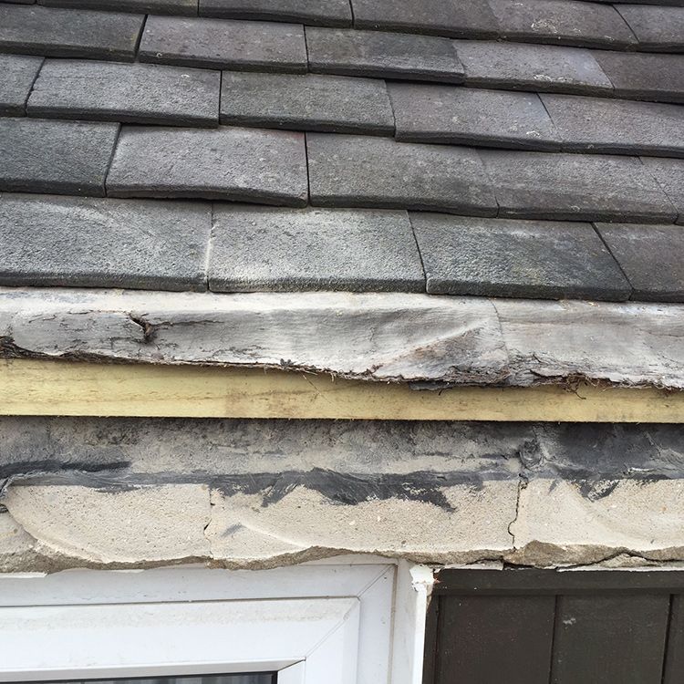 Concrete gutter replacement in Enfield, north London