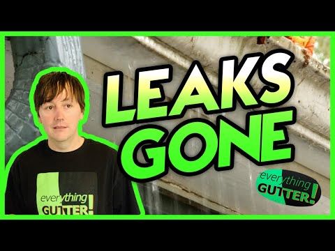 How to Repair a Leaky Gutter, Seams, Joint, Corner - Gutter Repair Sealant Professional