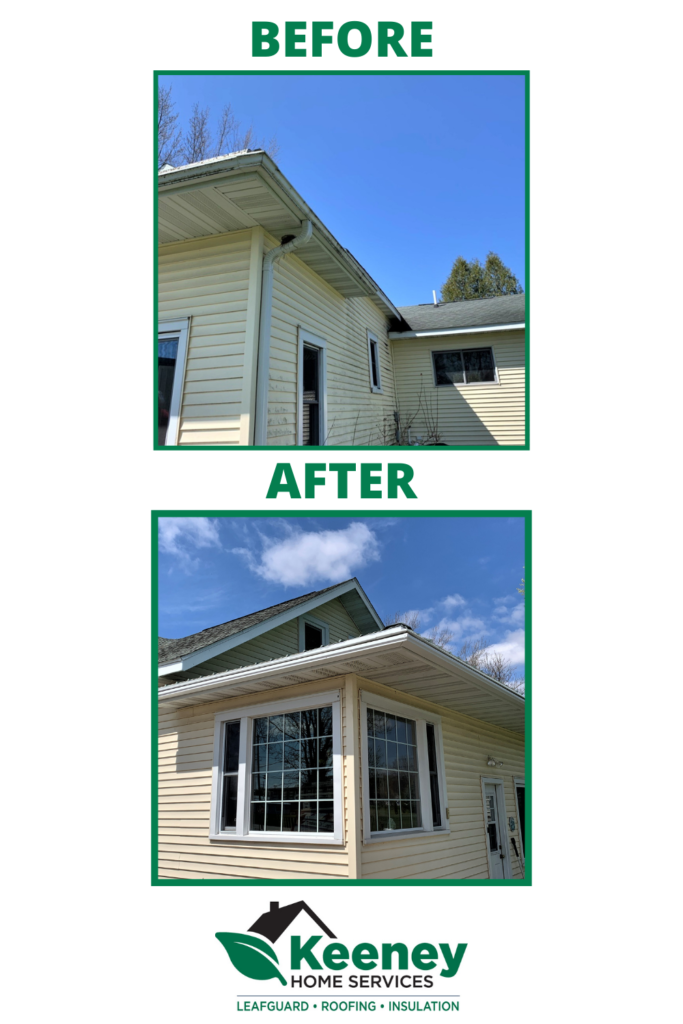 Before and After LeafGuard Gutter Installation in Wisconsin
