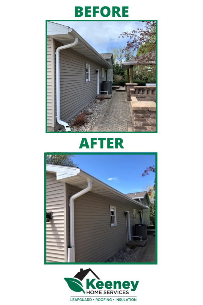 Before and After LeafGuard Gutter Installation in Wisconsin
