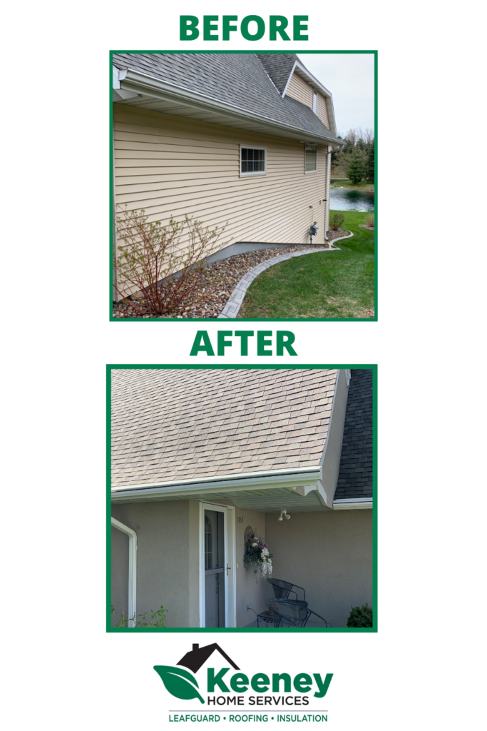 Before and After LeafGuard Gutter Installation in Wisconsin