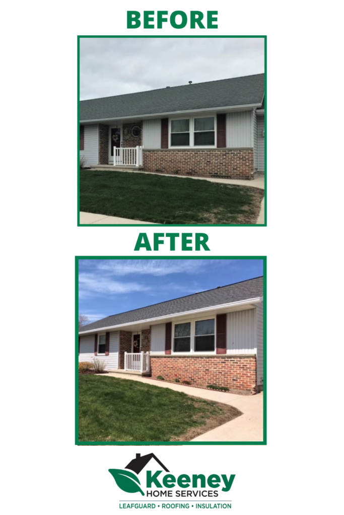 Before and After LeafGuard Gutter Installation in Wisconsin