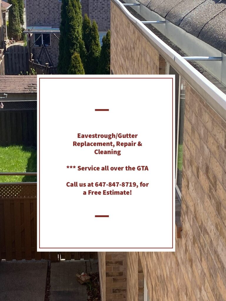 Eavestrough/Gutter Replacement, Repair & Cleaning