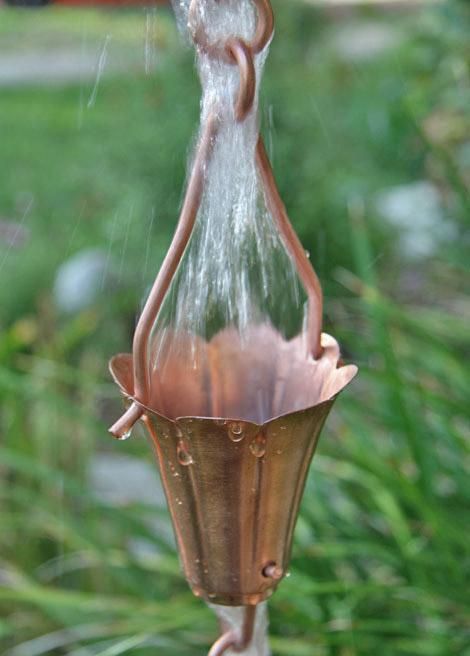 Rain Chain Yuri Cups - Copper - Per Foot
