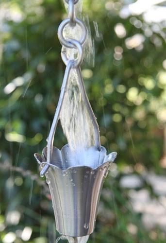 Rain Chain Yuri Cups - Stainless Steel - Per Foot